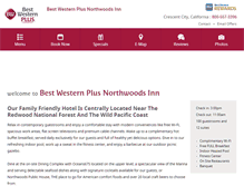 Tablet Screenshot of bwnorthwoodsinn.com